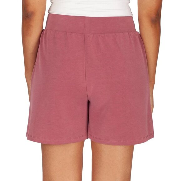 LazyPants Women's Active Luxe Pockets Stretch Soft Shorts (Berry, Large) - Picture 3 of 4